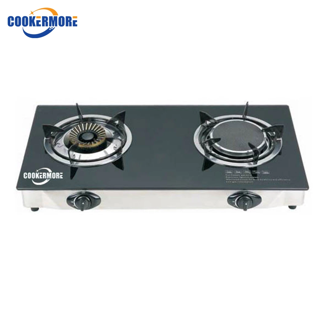 New Best Model Commercial Portable Printed 2 Burner Table Top Delicate Appearance Gas Stove