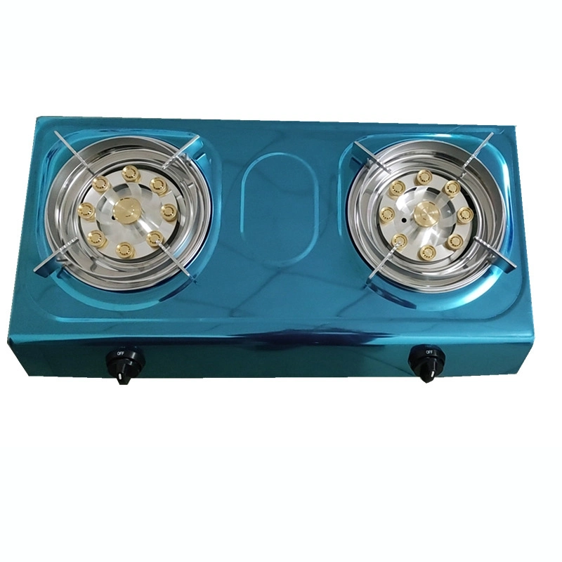 2 Burner Low Price Stainless Steel Table Top Stainless Steel Household-Gas-Stove