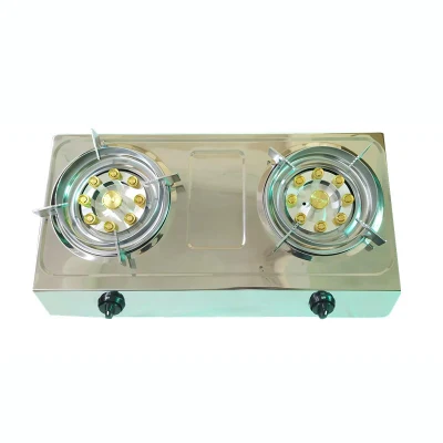 2 Burner Low Price Stainless Steel Table Top Stainless Steel Household