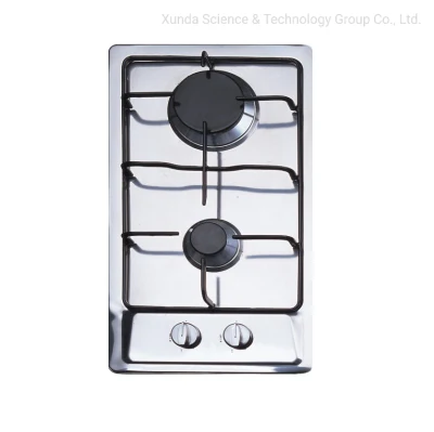 Double Burners Lotus Flame Mini Gas Cooking Stove Stainless Steel Built in Gas Hob